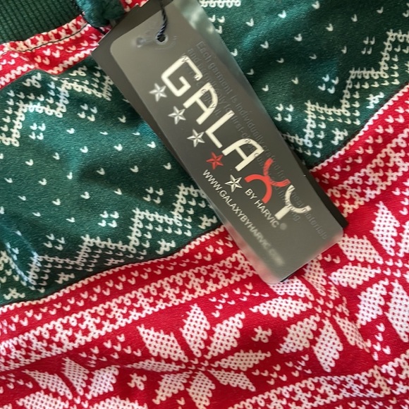 NWT Galaxy by Harvic Men’s Slim Fit Christmas Print Joggers Size 2XL - Picture 2 of 5